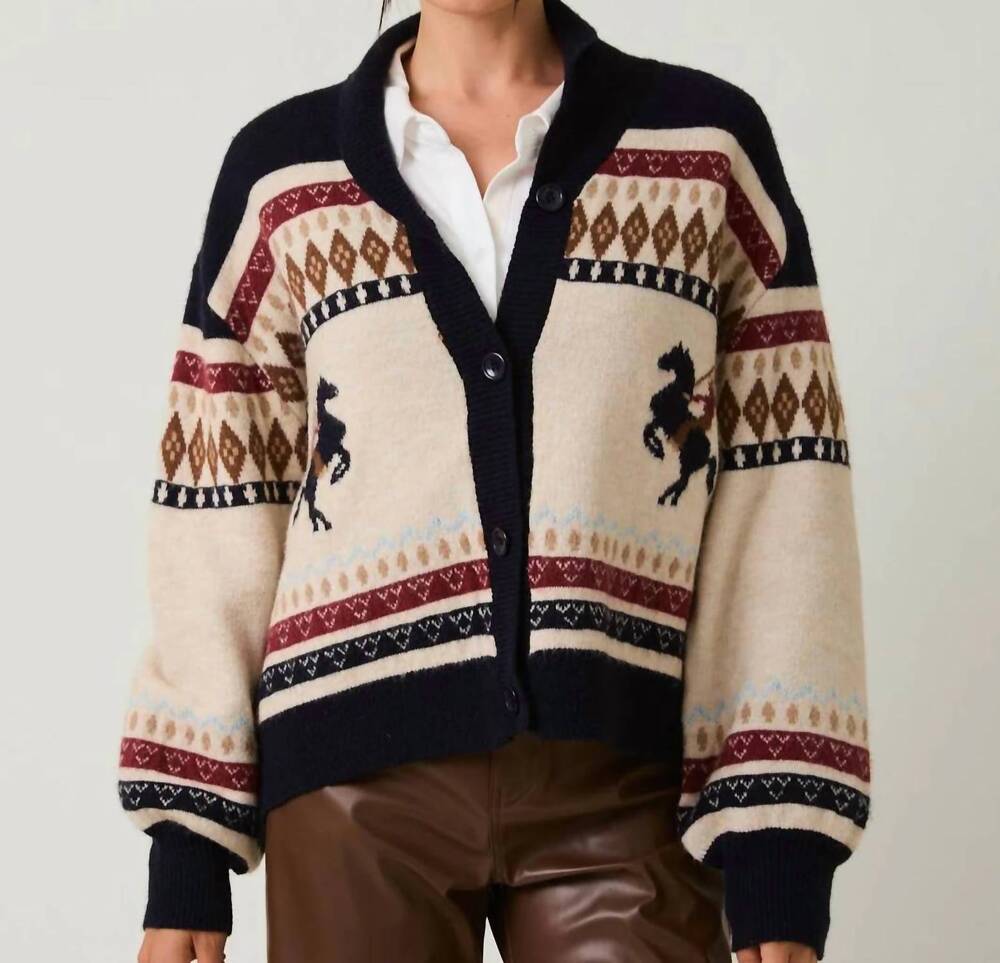 NEW SUNDAY EDITION addie oversized cardigan in cream multi